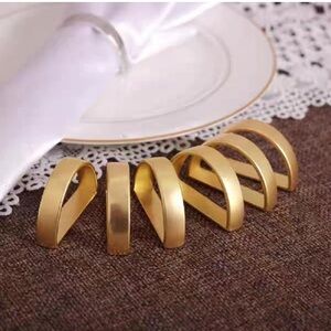 Gold Napkin Rings Set of 10 NEW